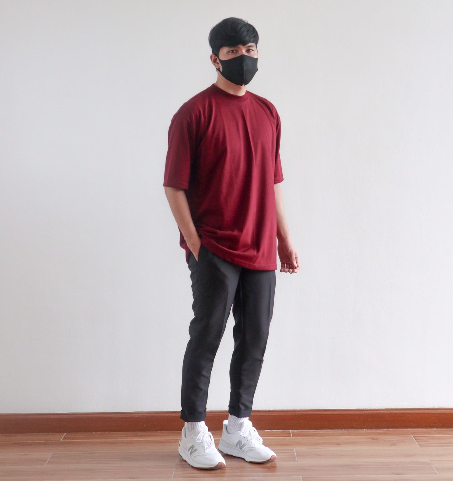 OVERSIZED KOREAN TEE IN WINE