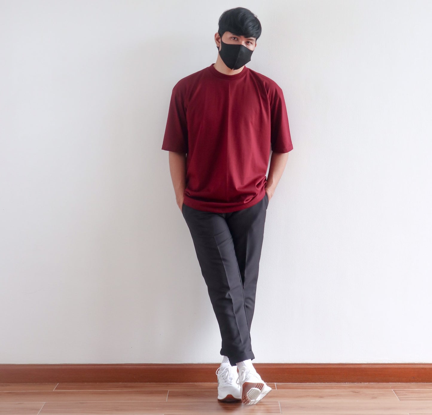 OVERSIZED KOREAN TEE IN WINE