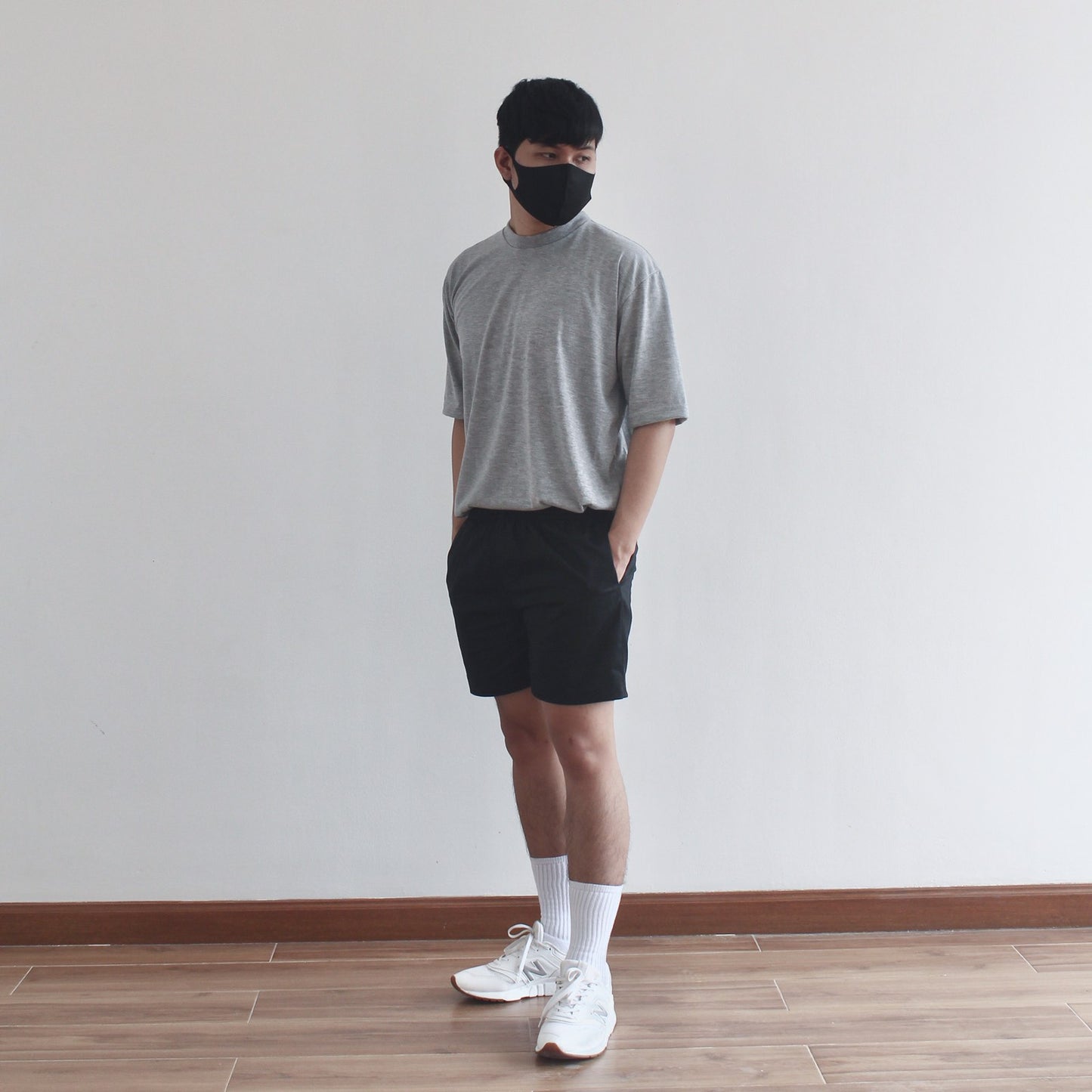 OVERSIZED KOREAN TEE IN HEATHER GRAY