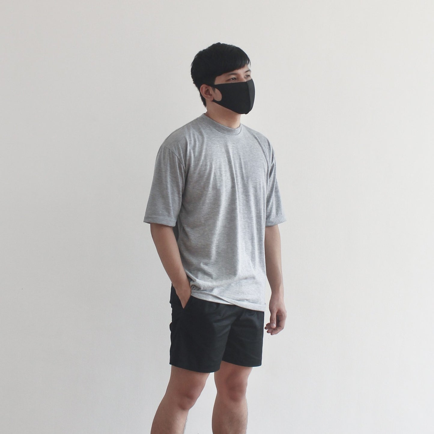 OVERSIZED KOREAN TEE IN HEATHER GRAY