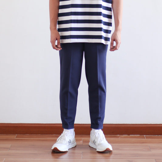 KOREAN ANKLE PANTS IN NAVY BLUE